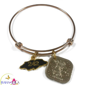 Baha Bangle Coin Charm Bracelet