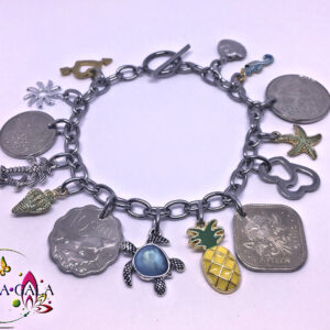 BG Authentic Bahamian Coin Charm Bracelet.