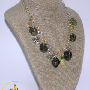 Authentic Bahamian Coins Charm Necklace & Earring Set.