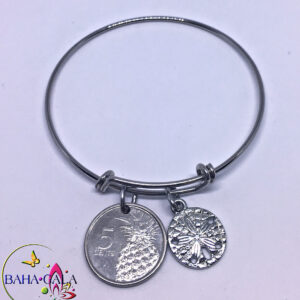 Baha Bangle Coin Charm Bracelet