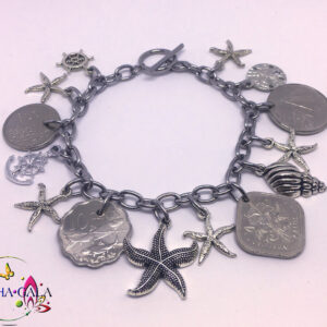 BG Authentic Bahamian Coin Charm Bracelet.