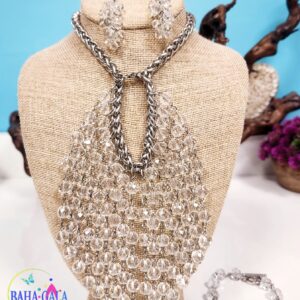 Waterfall Crystal Necklace Set.