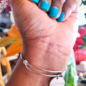 BG "Inspire" Stainless Steel "Butterfly Twist" Adjustable Charm Bangle.