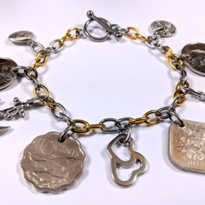 Authentic Bahamian Coins & Charm Bracelet.