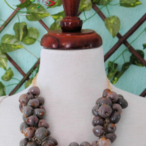 Natural Bahamian Nikka Seeds Necklace & Earring Set.