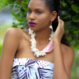 Ivory Mother of Pearl  Necklace & Earring Set