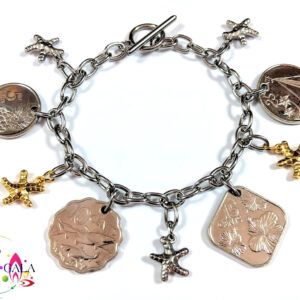 Authentic Bahamian Coins & Charms Countess Coins Bracelet.