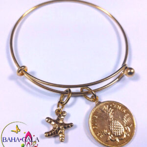 Authentic Bahamian Coins & Charm Bangle