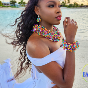 Multicolored Mother of Pearl Necklace Set.