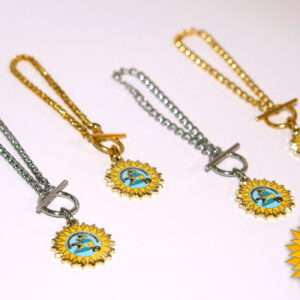 BG Independence "Sun Coin" Stainless Steel Chain Link & Rope Bracelets.