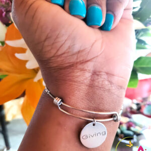 BG "Inspire" Stainless Steel "Butterfly Twist" Adjustable Bangle.