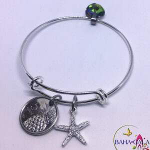 Baha Bangle Coin Charm Bracelet