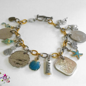 BG Authentic Bahamian Coin Charm Bracelet.