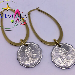 BG $0.10 Cent Stainless Steel Hoop Earring.