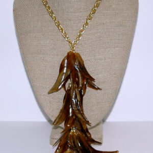 Natural Bahamian Conch Horns Necklace Set.