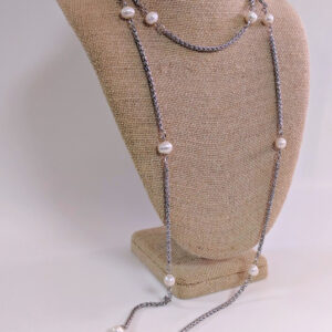 Freshwater Pearls Opera Necklace & Earring Set.