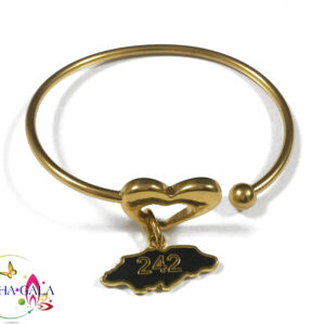 Baha Bangle Heart Charm Bracelet