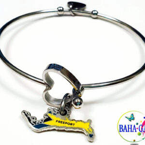 Elegant Halo - Heart "Grand" Charm Bangle.