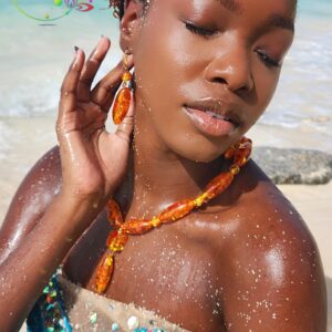 Sunset Stones Necklace Set.