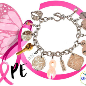 Stainless Steel Adjustable "Hope" Charm Bracelet.