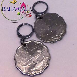 BG $0.10 Cent Stainless Steel Hoop Earring.