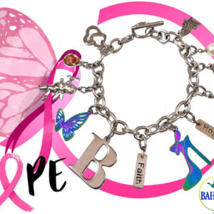 Stainless Steel Adjustable "Hope" Charm Bracelet.