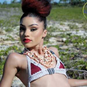 Mutistrand Natural Pink Conch Shell Chips Necklace & Earring Set.