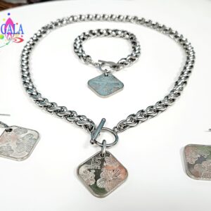 BG "Envy" Stainless Steel 3-Piece Necklace Set.