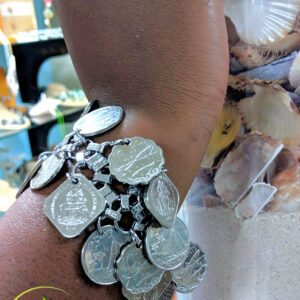 Gorgeous Authentic Bahamian Coins Butterfly Bracelet.