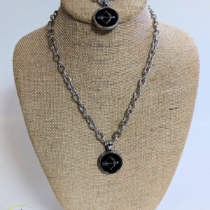 Sagittarius Zodiac Sign Pendant Set.