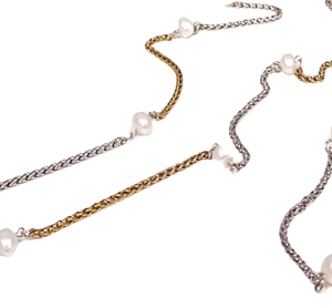 Elegant Freshwater Pearls Opera Necklace Set.