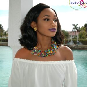 Multicolored Motherof Pearl Necklace Set.