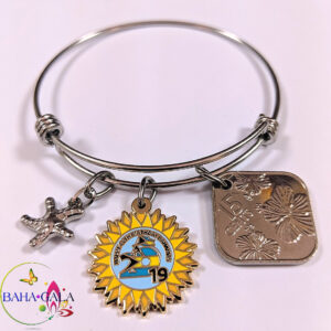 Authentic Bahamian Coin & Charms Stainless Steel Bangle.