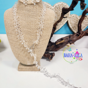 Crystal Adjustable Opera Necklace Set.
