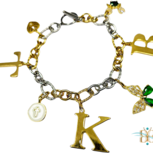 BG Two-Tone Goddess Charm Bracelet