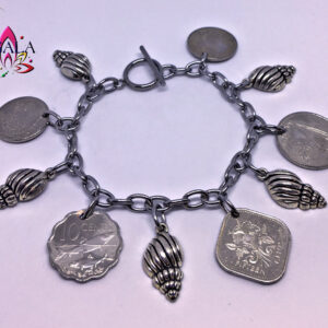 BG Authentic Bahamian Coin Charm Bracelet.