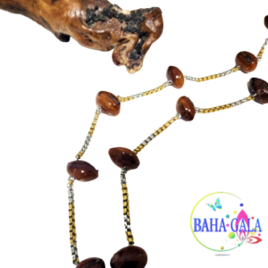 Elegant Natural Seeds Opera Necklace Set