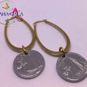 BG $0.25 Cent Stainless Steel Hoop Earring.
