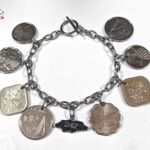 BG Authentic Bahamian Coin 242 Charm Bracelet.