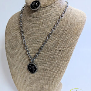 Gemini Zodiac Sign Pendant Set.