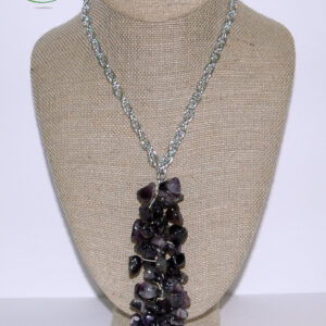 Natural Amethyst Necklace Set.