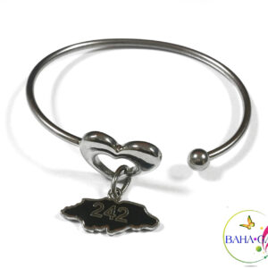 Baha Bangle Heart Charm Bracelet