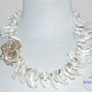 Ivory Mother of Pearl Branches Necklace & Earring Set.