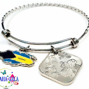 The Elegant "Halo Twist" Coin & "Providence" Charm Bangle.