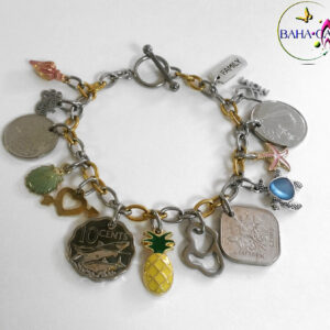 BG Authentic Bahamian Coin Charm Bracelet.