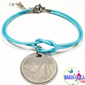 The Elegant "Halo Knot" Adjustable Baby Blue Cord Bracelet.