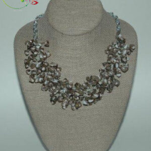 Natural Abolone Shell Chips Necklace & Earring Set