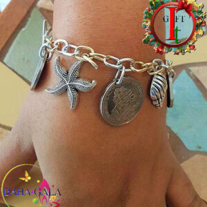 BG Authentic Bahamian Coin Charm Bracelet.