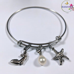 Authentic Bahamian Coins & Charm Bangle.