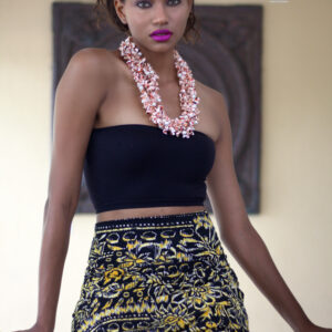 Multistrand Natural Conch Shell Necklce & Earring Set.